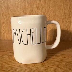 Rae Dunn White Ceramic MICHELLE Mug